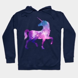 Watercolor cosmic galaxy unicorn Hoodie